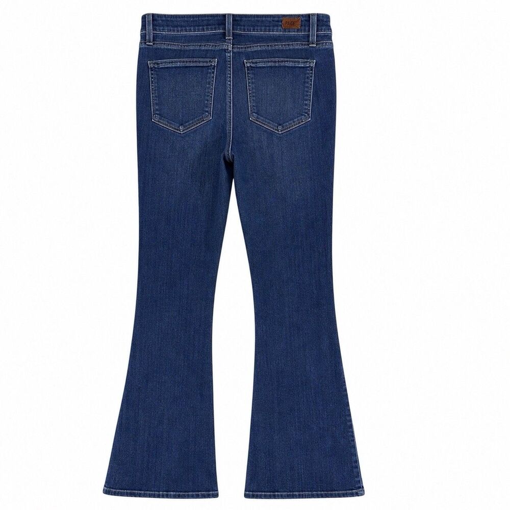 Paige Bell Canyon Women High Rise Flare Jeans Nottingham Dark Wash Size 31x30.5 - Picture 8 of 9